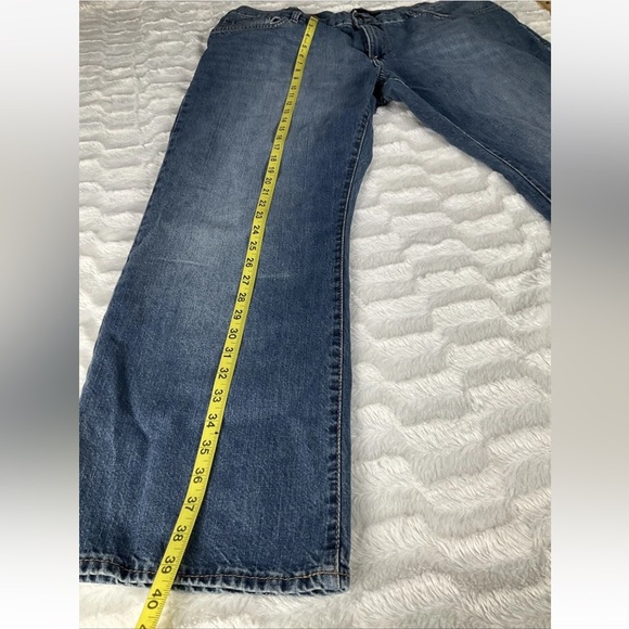 Calvin Klein Jeans Mens 42x30 Baggy Bootcut Vintage Y2K Denim Blue Made In Egypt - Picture 12 of 12